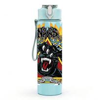 1PC Colorful Monster A 750ml sports water bottle leakproof straw lid outdoor office home tamsiai mėlyna spalva