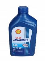 Motociklų pusiau sintetinė alyva Shell Advance 4T AX7 15W-50, 1 l