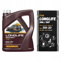 Variklio alyva Mannol 7715 Longlife 5W30 5L, VW 504/507, plastikinis bakelis