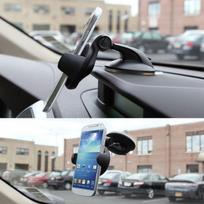 In-Car 360° Mobile Phone Holder Stand Dashboard Suction Desk Mount Windscreen black