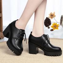 zapatos de mujer women cute anti skid spring lace up square heel shoes lady casual comfort autumn ankle shoes ab334 35 beige