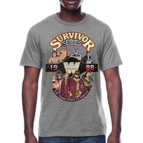 WWE Survivor Mania Series Five Teams Strive to Survive! 1988 Tee Shirt New M gray