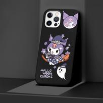 Hello Kitty Kuromi dėklas Apple iPhone 13 14 Plus 11 12 Mini 15 Pro Max 7 8 SE 2020 X XS XR Silikoninis minkštas telefono dėklas iPhone 11 black