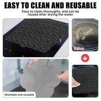 Induction Cooktop Silicone Protective Pad Heat Resistant Mats Nonslip Base Noise Absorption For Safe Cooking Experience 25x25 gray