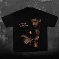 DRAKE marškinėliai vyrams Grafiniai marškinėliai Viršutiniai drabužiai Vyriški drabužiai Medvilniniai vyriški marškinėliai Nauji marškiniai ir marškinėliai Y2K Oversize Aukštos kokybės S black