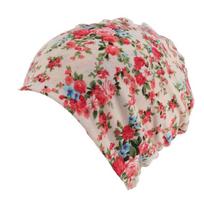 Fashion Bohemia Floral Print Turban Casual Spring Wind Cotton Hat Bandana Chemotherapy Hat Women National beige