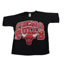 Vintage Chicago Bulls NBA Team Glasgow Black Youth Size 14 Made in USA Unisex T-Shirt L gray
