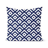 Tamsiai mėlynas pagalvės užvalkalas su geometriniu raštu Dekoratyvinė pagalvė Namų dekoras Mėtymo pledas 30x30cm white
