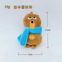 Duolingo Doll Cartoon Green Owl Plush Toy Victory Flame Doll Scarf Bear Soft Stuffed Learning and Growth Companionship Reward blue