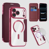 Magnetinis atverčiamas kortelių dėklas Piniginė Odinis telefono dėklas Dėklas iPhone 18 Pro max 17 16 15 14 13 Atsparus smūgiams For Magsafe RFID Dangtelis iPhone 18 Pro Max