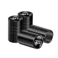 4Pcs Wheel Tire Valve Caps Air Stem Tyre Plug Accessories For Audi A1 A2 A3 A4 A5 A6 A7 A8 Qyttro Sline RS Q2 Q3 TT B5 B6 B7 B8 black