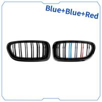 Aukštos kokybės sidabrinis chromo rėmas, dvigubos juostelės, inksto grotelės, priekinės M spalvos lenktyninės grotelės, skirtos BMW 5 serijos F10 F11 520i 535i 530i 540i 2010-2017