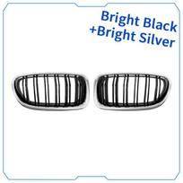 Aukštos kokybės sidabrinis chromo rėmas, dvigubos juostelės, inksto grotelės, priekinės M spalvos lenktyninės grotelės, skirtos BMW 5 serijos F10 F11 520i 535i 530i 540i 2010-2017