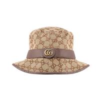 GUCCI Gg monogramos fedoros skrybėlė (Unisex) Kepurės kaušas 576587 4HG62 2564 L beige
