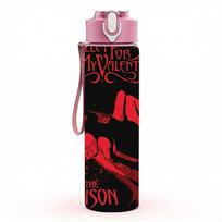 1PC Poison Red Band 750ml sports water bottle leakproof straw lid outdoor office home rožinė