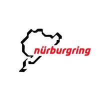 Lenktynių trasos Niurburgringo automobilio lipdukas Lenktyninio automobilio motorsporto vinilo dekoro lipdukas automobilio kėbulo langui, atsparus vandeniui juoda