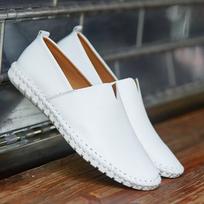 Originali karvės odos vyriška loafer tipo avalynė Madingi rankų darbo mokasinai Minkštos odos Mėlyni slip-on vyrams;#39;S Valtininkų batai Didelis dydis 38-47 45 black