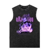 Dragon Ball Goku Saiyan Anime Liemenė Vasaros Nauji Vyriški Marškinėliai Be Rankovių Moteriški Didelio Dydžio Marškiniai Vintažinio Skalbimo Sporto Salė Y2k XL purple