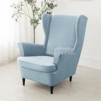 Thickened Tiger Bench Covering Chair Cover Elastic Silver Fox Wing Chair Protector Home Use Hotel All-inclusive Tiger Chair Sofa Cover Cover 30*26*10cm povo mėlyna spalva