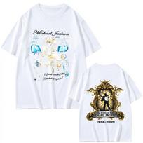 The King of Pop Michael Jackson Graphic Print T-shirt Men Women Fashion Vintage Gothic Rock T Shirt Male Punk Oversized T-shirts XXXL white