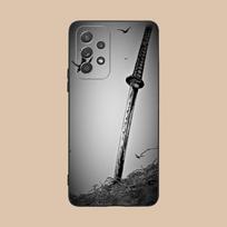 Katana Samurai Ronin Sakura Phone Case for Samsung Galaxy A56 55 54 53 52 51 36 35 34 23 16 15 5G Colorful Cover Pretty Luxury Galaxy A51 5G gray