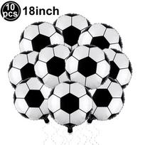 10 Pcs18 inche Baseball, golf, rugby, volleyball sport Theme Party Supplies  kids Sport Birthday Party Decorations balls O&18inch white