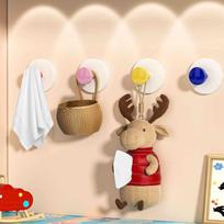 Suction Cup Hooks For Shower 4 Pieces Robe Hooks Towel Hanger For Kitchen Door Restroom Wall RV Wardrobe Home Glass Closet China Mainland beige