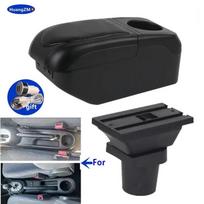 For Toyota Yaris Vitz Car Armrest Box Hatchback 1998-2011 Interior Dedicated Retrofit Centre Storage box Car Accessories S1 black-black 6USB black