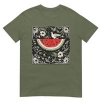 Free Palestine Fruits Watermelon Map Long Sleeve Tshirt S black