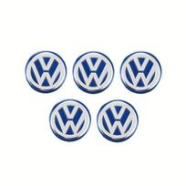 VW Valve Stems Caps 5/10Pcs Volkswagen Car Remote Key Logo Metal Emblem Stickers For VW GTI Scirocco Polo Golf Passat Tiguan T-ROC EQ1 white