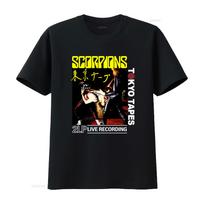 Scorpions Tokyo Tapes Albumas Marškinėliai Retro Vintage Koncertinis Roko Grupės Gyvo Įrašo Dizainas 2LP Vintažinis vyriškas streetwear M black