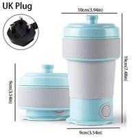 Sulankstomas elektrinis virdulys Mini vandens šildymo puodelis Mažas buitinis nešiojamas vandens katilas Kelionėms UK Plug