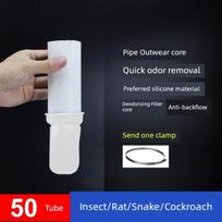 110 Pipe/75/160 Pipe Anti-Odor Silicone Check Valve for Septic Tank and Biogas Pool to Prevent Sewage and Insect/Mouse Backflow 50-Tube Silicone Anti-Odor Valve / OTHER black