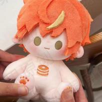 20Cm Anime Project Sekai Shinonome Akito Plush Doll Aoyagi Toya Pjsk Cosplay Dress Up Body Clothes Change Toy Kid Christmas Gift No skeleton orange