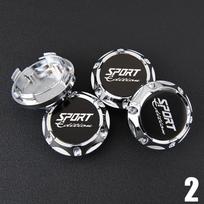 4 vnt. JDM sportinio ratlankio dangtelio spaustukas 56 mm lenktynių sportinis emblemos lipdukas ratlankio centriniai dangteliai juodas ir sidabrinis black