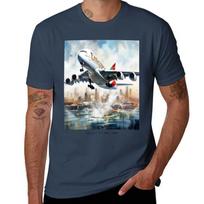Emirates A380 2008 Airbus Super Jumbo Jet A380 Art Art Gift Tshirt T Shirts For Unisex Cotton Tshirt S gray
