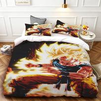 3pcs Duvet Cover Dragon Ball Goku Cartoon Bedding Set Quilt Cover for Bedroom Home Decor Queen King Size 140x200cm