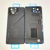 Stiklinis galinis dangtelis Asus ROG Phone 8 Pro dangtelio korpusas Baterijos galinės durelės su kameros rėmeliu, objektyvu ir lipduku juoda