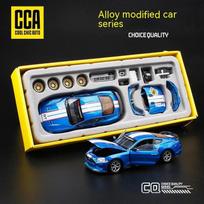 CCA PASIDARYK pats pritaikomas 1:43 Masto Ford Mustang Lydinio Automobilio Modelio Rinkinys - Unikali Lenktyninio Automobilio Kolekcionuojama Dovana Pomėgių Turėtojams ir Entuziastams mėlyna