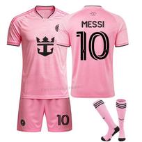 Paaugliams Vaikams Suaugusiems Individualus pavadinimas Futbolo aprangos 2026-27 Inter Miami namų #10 MESSI Sporto treniruočių marškinėlių rinkinys su kojinėmis S