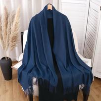 Žieminė skara moterims Ilgi šilti kašmyro šalikai Hidžabas Vienspalvė moteriška apvyniojama moteriška pashmina Bandana Skaros galvai Echarpe white