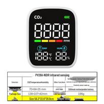 WiFi Tuya oro kokybės monitorius: PM2.5, CO2, TVOC, HCHO, NDIR jutiklis white