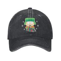 Casual Christmas South-Park Kyle And Hankey Baseball Cap Men Women Distressed Denim Sun Cap Adjustable Hats Cap one size gray