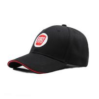 Automobilio emblema Originali lauko sportinė kepurė Siuvinėjimas Beisbolo kepurės Apsauganti nuo saulės kepurė Fiat Abarth 500 Tipo FR Panda Argo Freemont Vi 1Pcs black
