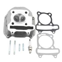 57.4mm GY6 4-Stroke 150cc Cylinder Head with Gasket & Spark Plug for ATV Engine 57.4mm