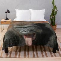 Gorilos mesti pledas Raumenų karalius King Kongas Dekoratyvinis Minkštas Šiltas Jaukus Flanelinis Pliušinis Pledas Lovai Sofai Sofa 80x120cm