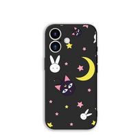 Cover Beautiful S-Sailors Girl Moon for Samsung Galaxy A36 A17 A26 A07 A35 A54 A53 A13 A33 A34 S8 S9 S20 S21 FE S10 Plus Case Galaxy A53 5G black