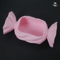 3D Printed Dopamine Candy-Shaped Decorative Tray and Storage Box pink