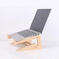 Wooden Foldable Laptop Stand Portable Laptop Cooling Stand Feet For 10-17 inch Laptops Stand Holder gray