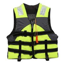Durable Neoprene Life Jacket Vest For Adults With Secure Leg Adjustable Straps žalia